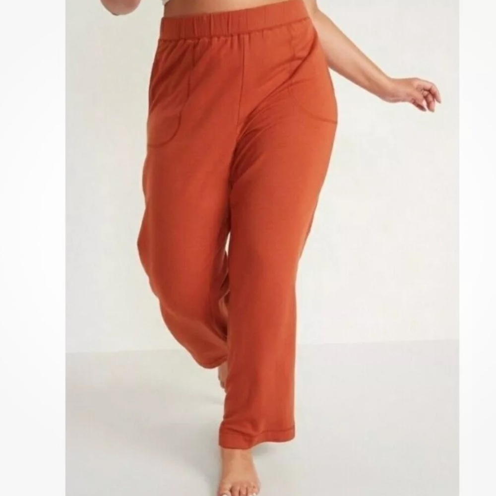 Old Navy 2pc set Cozy Knit Cowl sweatshirt + wide leg pants in Cider Sz Large - Picture 10 of 10